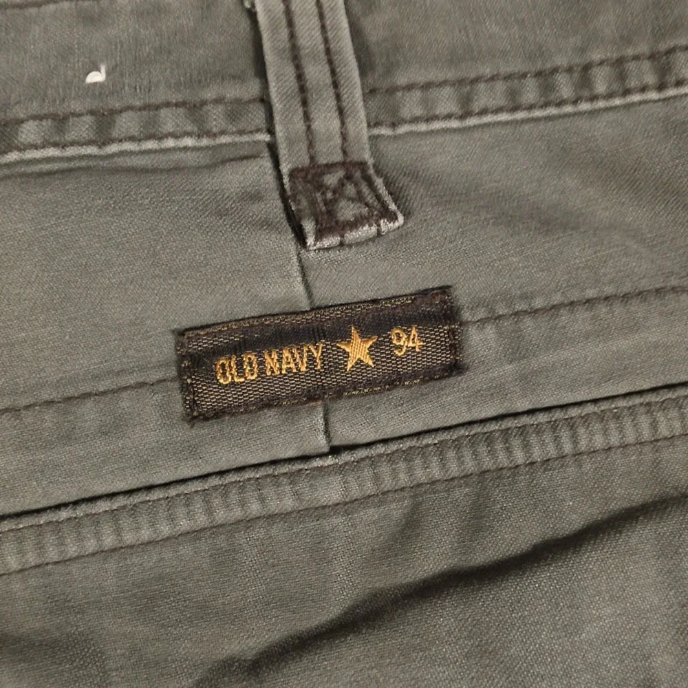 VTG Old Navy Cargo Pants Mens 36x32 Olive Green Utility Pocket Workwear